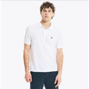 Nautica Men’s Performance Deck Polo Large – White – Classic
